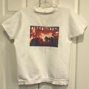 Short-sleeve sweatshirt w/firefighter VINTAGE